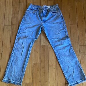 Express Light Blue Women's Straight Jeans